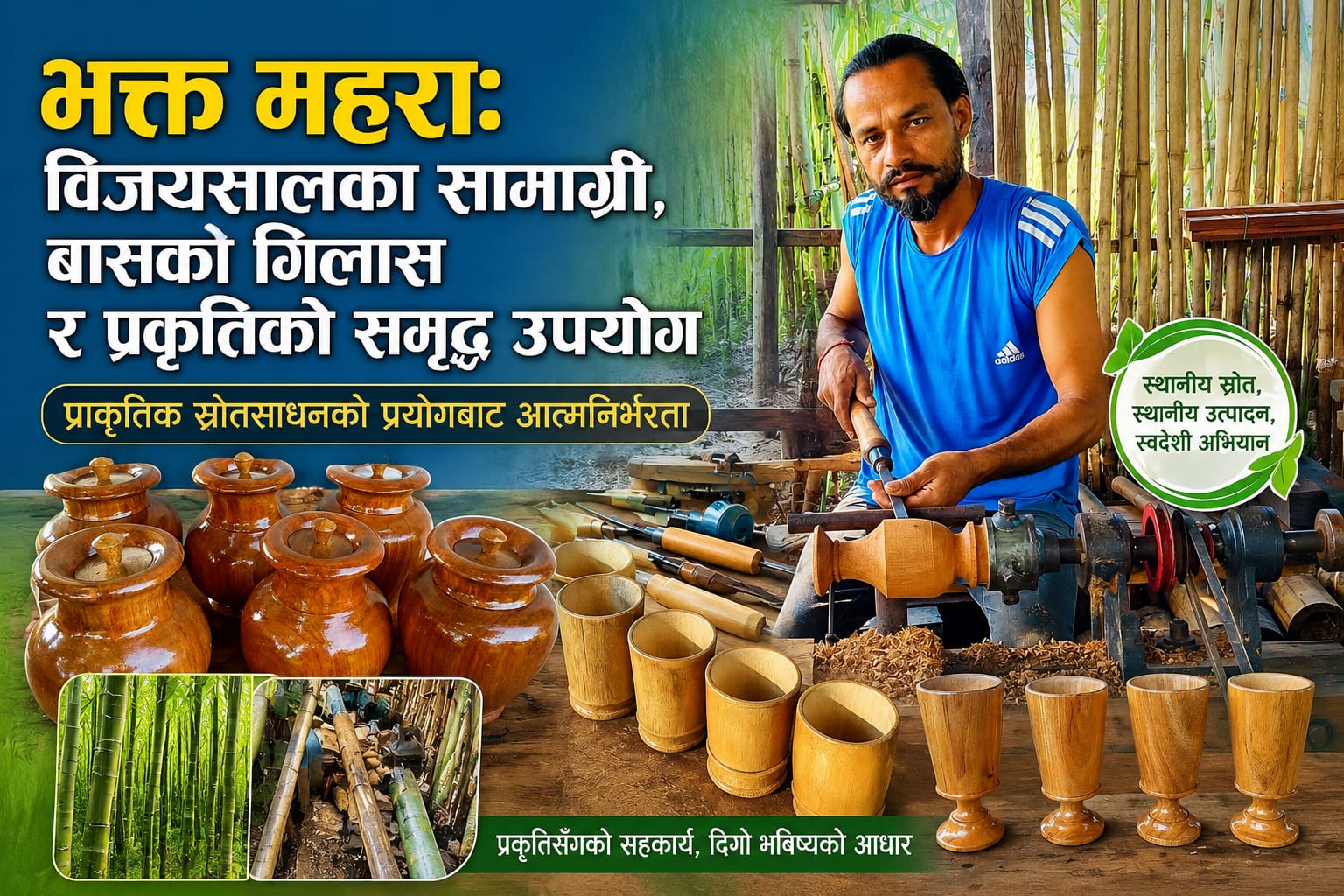 काठमा कोरेको आत्मनिर्भरताको कथा : युट्युबबाट सिकेर मासिक ५० हजारभन्दा बढी कमाउँछन् भक्तबहादुर