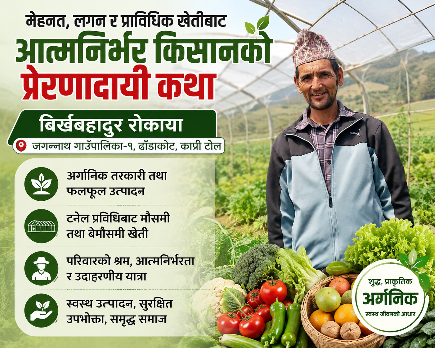 डोको बोकेर आत्मनिर्भरताको बाटोमा बिर्खबहादुर रोकाया