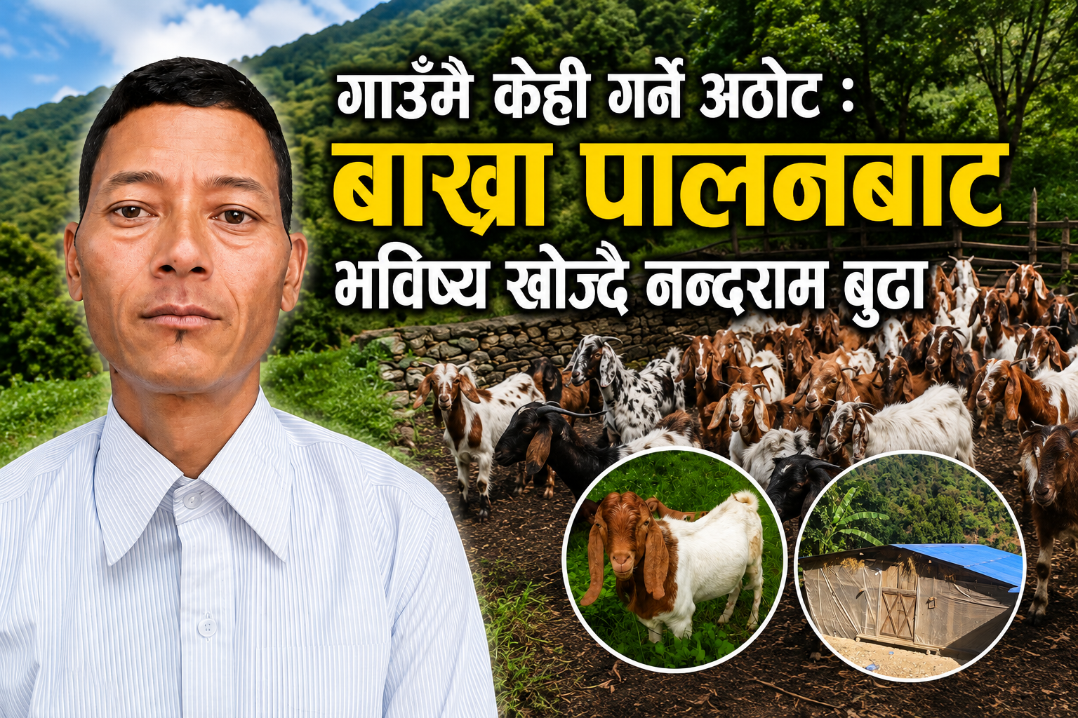 गाउँमै केही गर्ने अठोट : बाख्रा पालनबाट भविष्य खोज्दै नन्दराम बुढा
